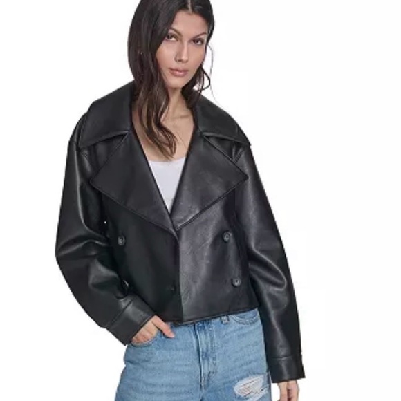 Levi's Women's Black Leather Jacket brand new
